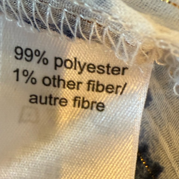 Maurices Blue White Tie-Dye Sparkle Top Kimono 0X or 1X Swim Cover up - Picture 6 of 6